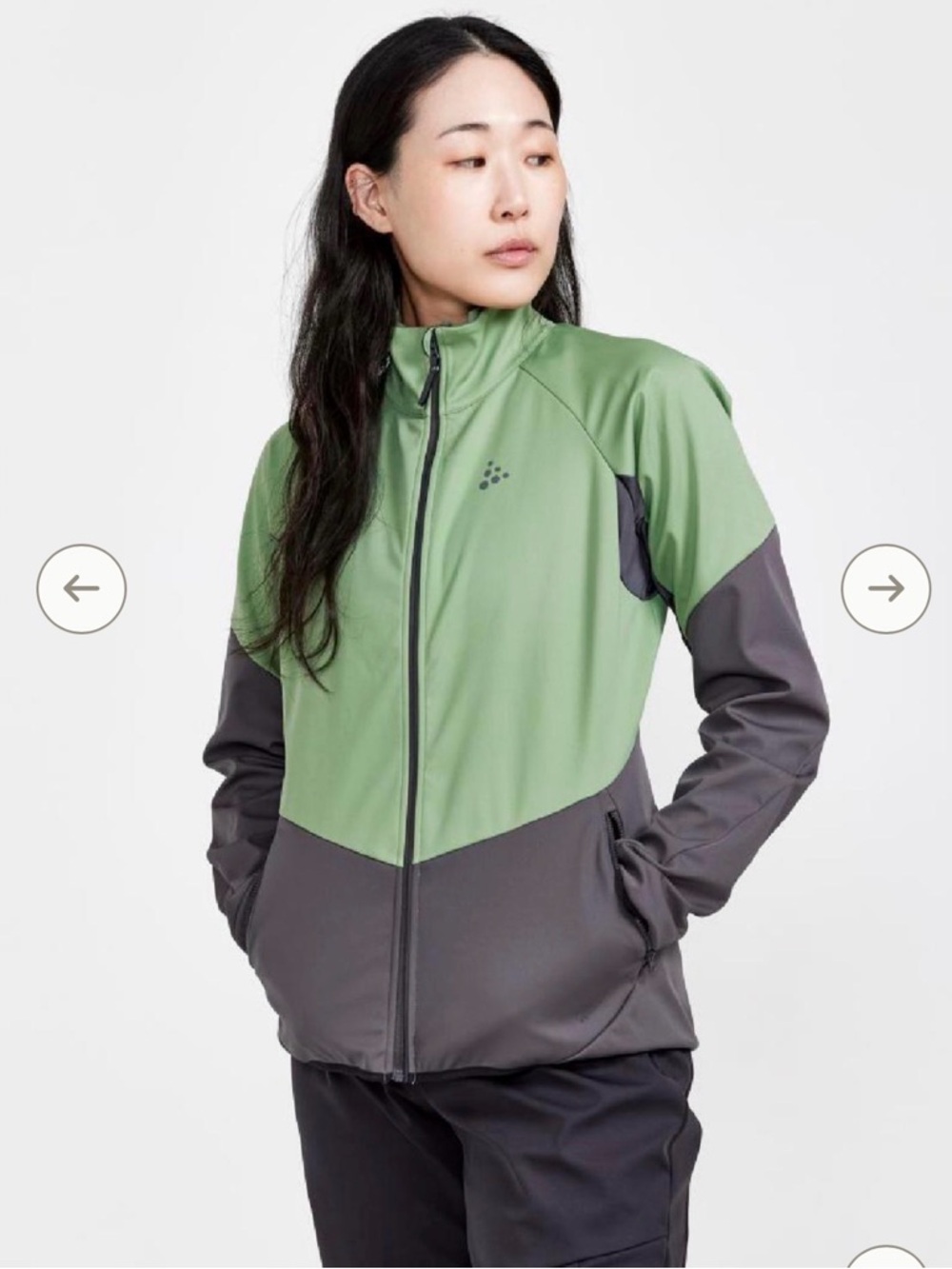 NWT Craft Glide soft-shell women’s jacket in jade/granite XS - Picture 2 of 6